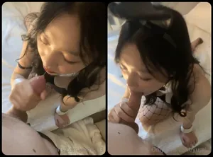 Thỏ con dâm dục thích bú củ khoải to